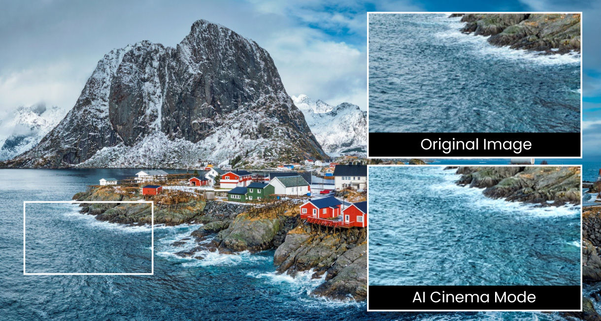 BenQ AI Cinema Mode enhances clarity and color lost in compressed video streams