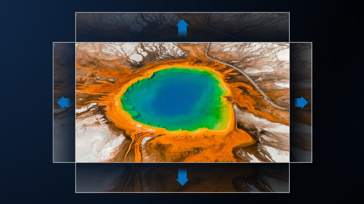 W5850 employs 2D lens shift (vertical and horizontal)  